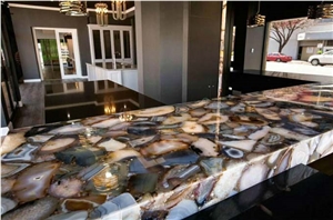 Semiprecious Stone Agate Slab Tiles