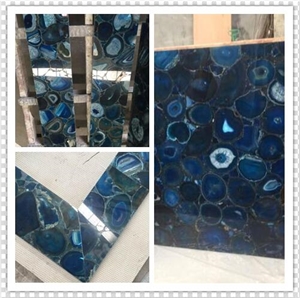 Semiprecious Stone Brown Agate Wall Panel Slabs