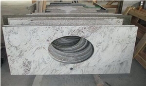 White Granite Bathroom Vanity Tops with Sinks