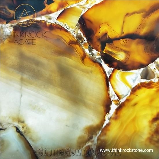 Wholesale Semi-Precious Stone Brown Agate Slabs