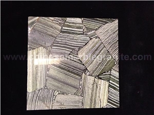 Wood Veneer Galaxy White Quartz Composite Tiles