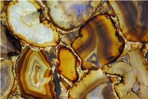Yellow Agate Slab Semiprecious Stone Gemstone Slab