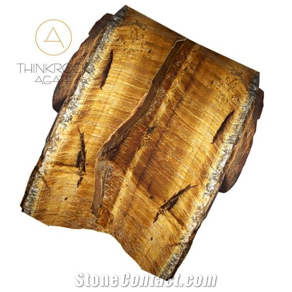 Yellow Blue Tiger Eye Semi Precious Stone Tables