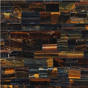 Yellow Blue Tiger Eye Semi Precious Stone Tables