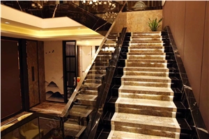Golden Emperador Marble Violet Flooring
