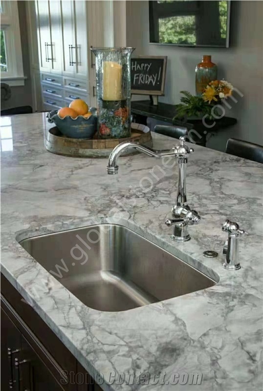 Horizon Grey Super White Quartzite Countertops
