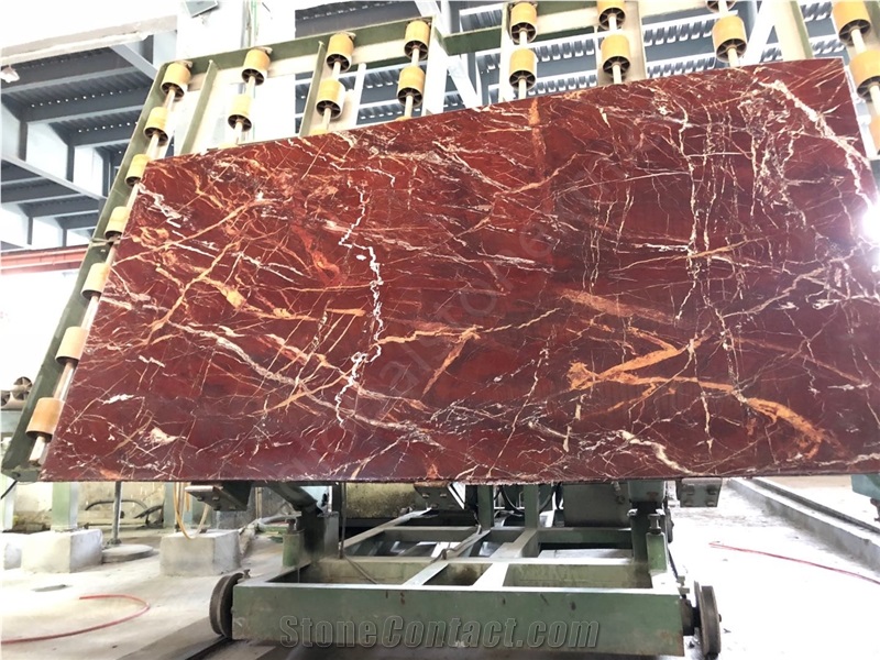 Mandy Red Quartzite Slab Tiles for Tv Cladding