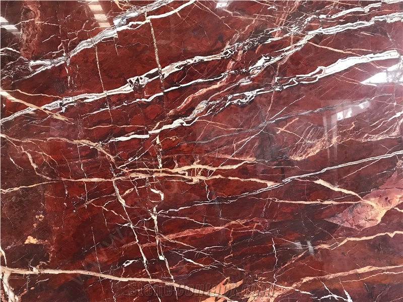 Mandy Red Quartzite Slab Tiles for Tv Cladding