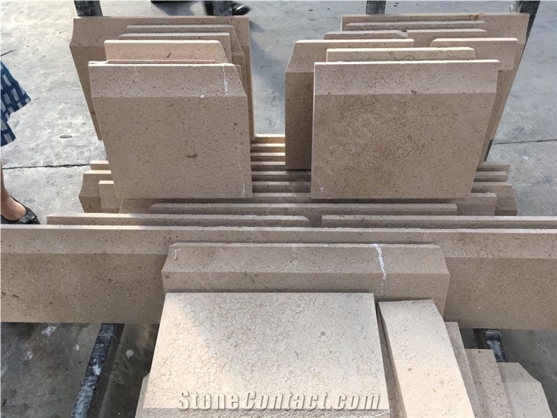 Portugal Beige Limestone Stairs Cut-To-Size