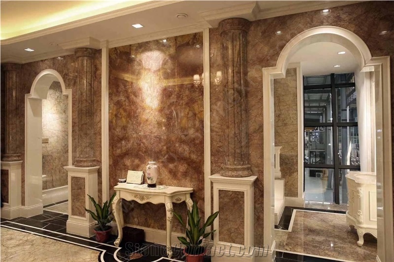 Yellow Golden Emperador Marble Walling
