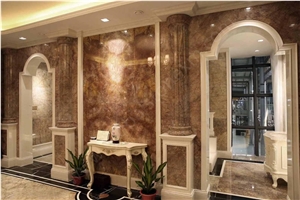 Yellow Golden Emperador Marble Walling