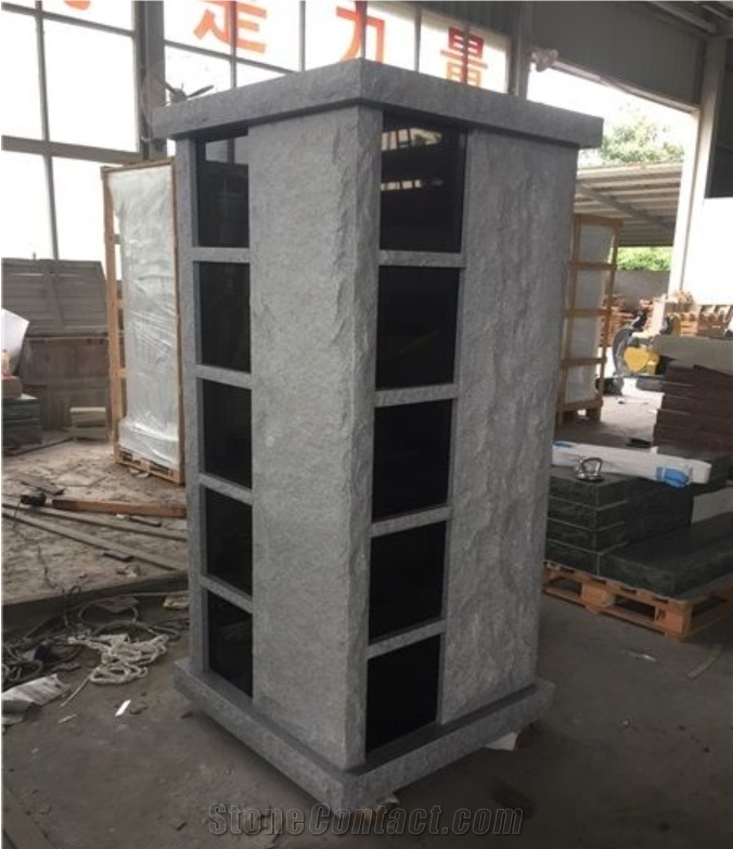 G633 Gray/Grey Granite Columbarium/Urn with Cover