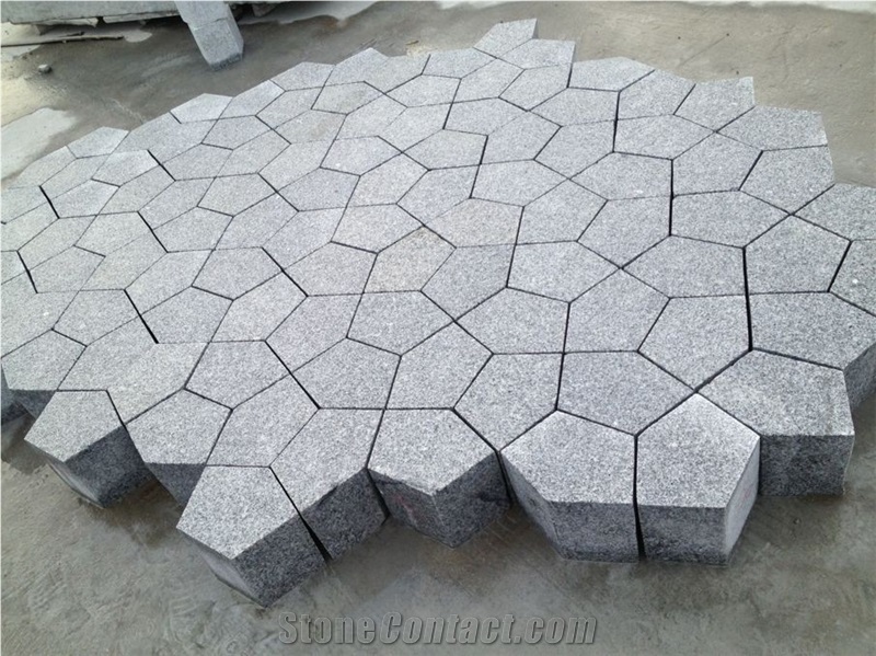 G648 Granite Cube Stone & Cobble Stone
