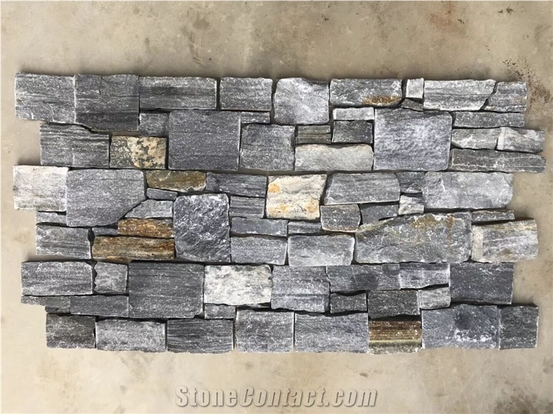 Quartzite Z Stone Cladding with Concrete Back