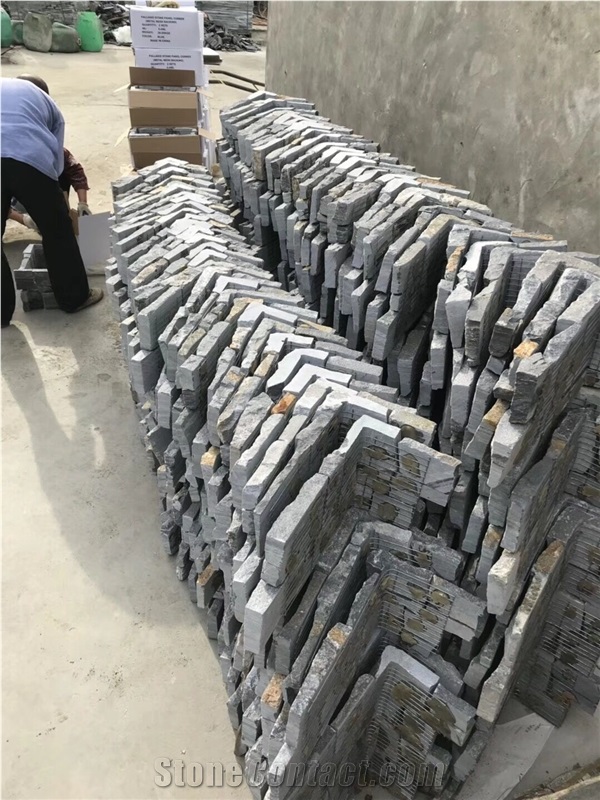 Quartzite Z Stone Cladding with Concrete Back