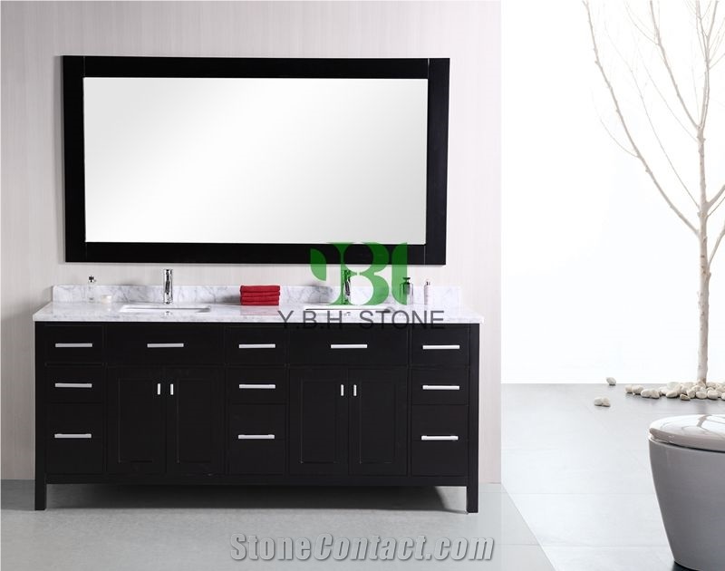 Carrara White Marble Vanity Top, Bathroom Tops
