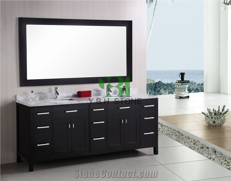 Carrara White Marble Vanity Top, Bathroom Tops