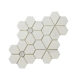 Bathroom Floor Dolomiti Flower Pattern Mosaic Tile