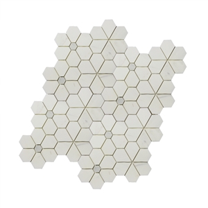 Bathroom Floor Dolomiti Flower Pattern Mosaic Tile