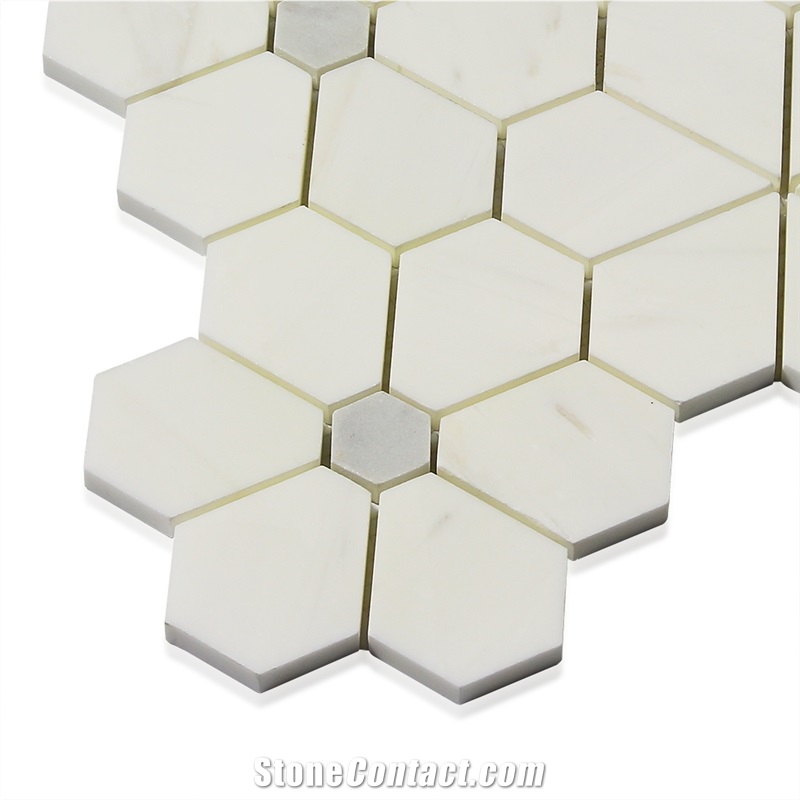 Bathroom Floor Dolomiti Flower Pattern Mosaic Tile