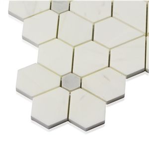 Bathroom Floor Dolomiti Flower Pattern Mosaic Tile