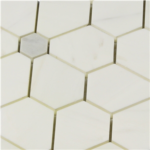 Bathroom Floor Dolomiti Flower Pattern Mosaic Tile