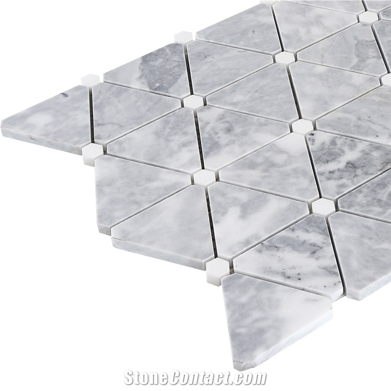 China Standard Size Bardiglio Gray Marble Mosaic