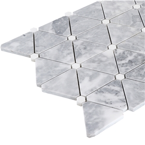 China Standard Size Bardiglio Gray Marble Mosaic