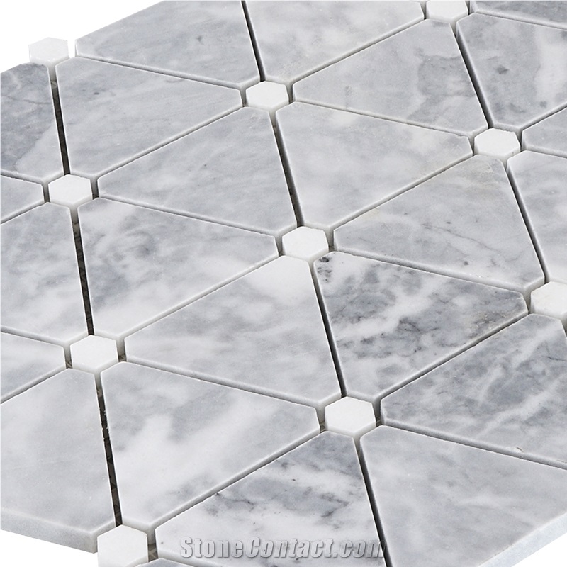 China Standard Size Bardiglio Gray Marble Mosaic