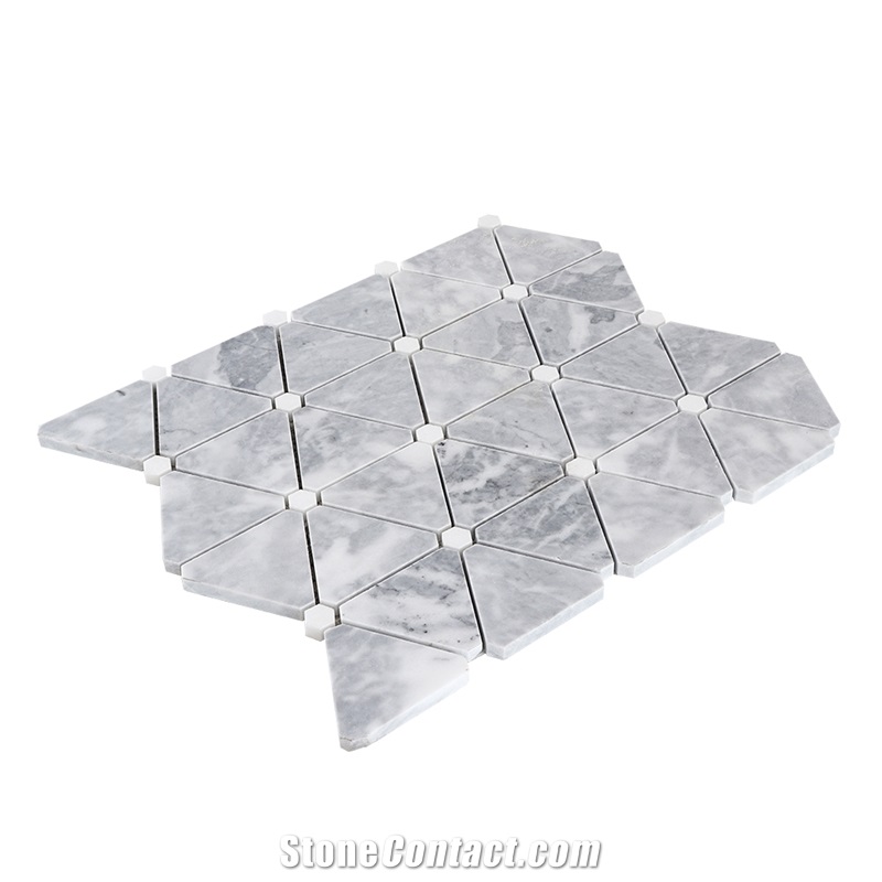 China Standard Size Bardiglio Gray Marble Mosaic