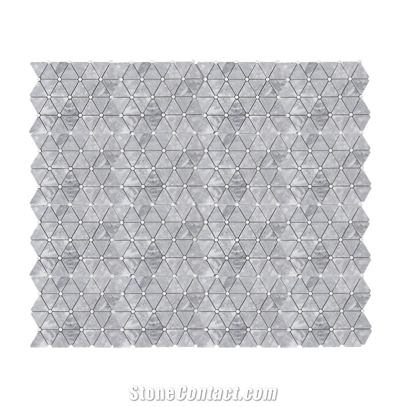 China Standard Size Bardiglio Gray Marble Mosaic