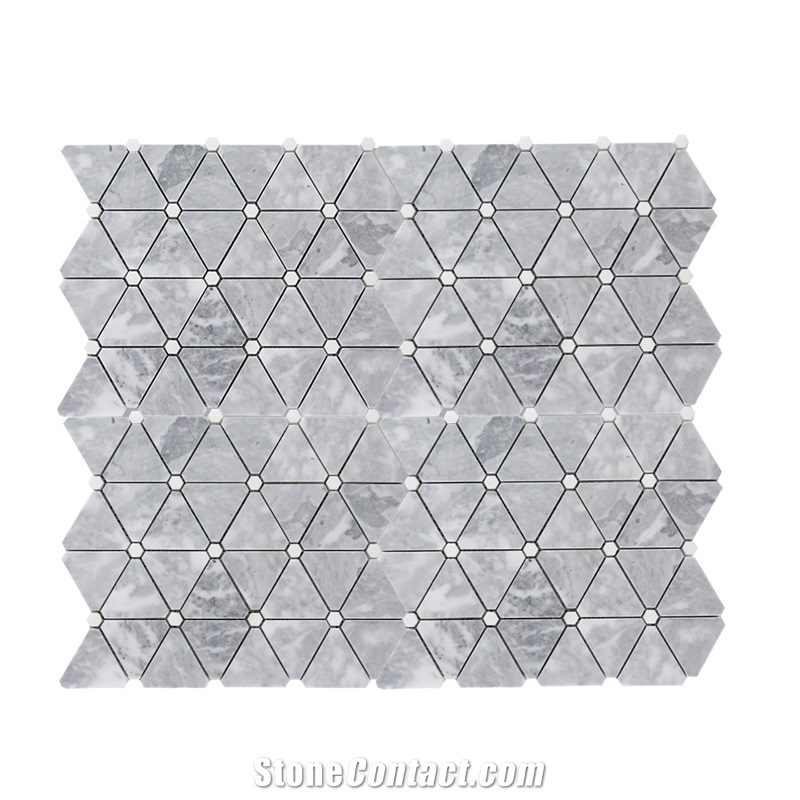 China Standard Size Bardiglio Gray Marble Mosaic