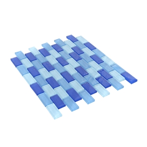 Decorative Mixed Ocean Blue Glass Mosaic