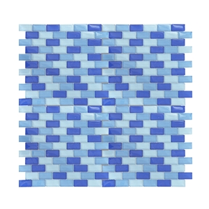 Decorative Mixed Ocean Blue Glass Mosaic