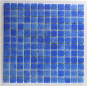 Decorative Mixed Ocean Blue Glass Mosaic Tile