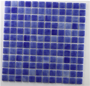Decorative Mixed Ocean Blue Glass Mosaic Tile