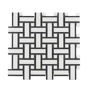 Dolomiti White and Yellow Marble Sunflower Mosaic