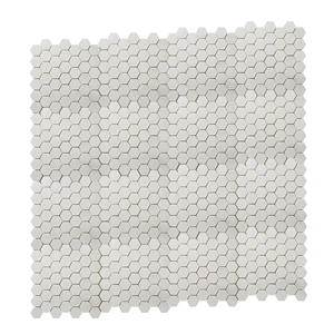 Dolomiti White Wall Hexagon Pattern Mosaic Tile