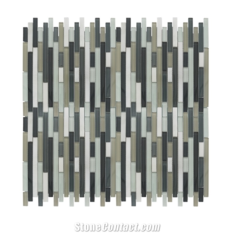 Kitchen Backsplash Mixed Color Marble Mosaic