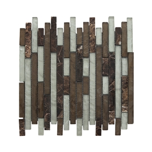 Mixed Color 3d Marble Mosaic Floor Tile