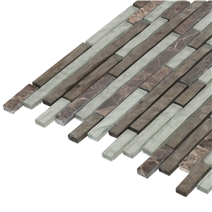 Mixed Color 3d Marble Mosaic Floor Tile