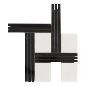 Mixed Color Black and White Marble Mosaic Tile