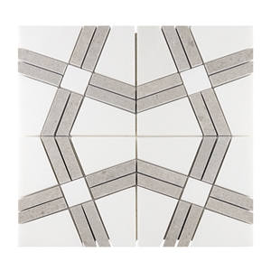 Mixed Colour Light White and Brown Grey Mosaic