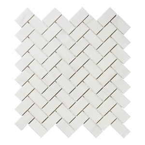 Polished Dolomite Herringbone Mosaic