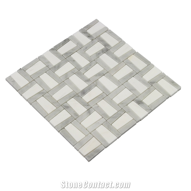 Swastika Pattern Dolomiti White Mosaic
