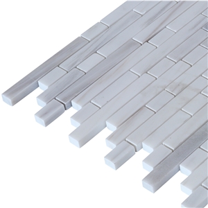 Wall Backsplash Dolomiti Linear Marble Mosaic Tile