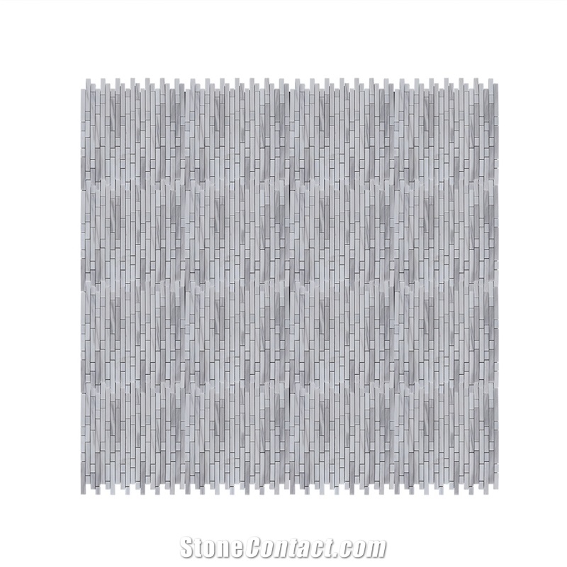 Wall Backsplash Dolomiti Linear Marble Mosaic Tile