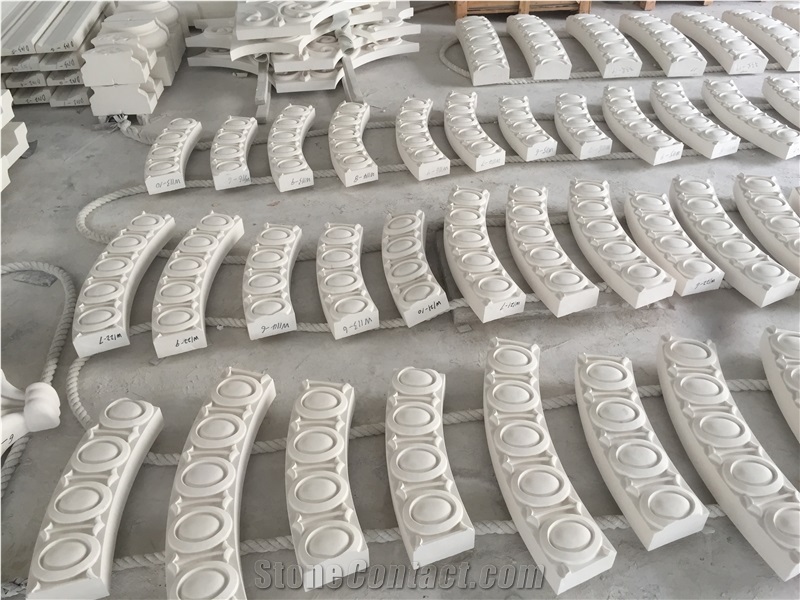 Engravings Reliefs Decoration White Limestone