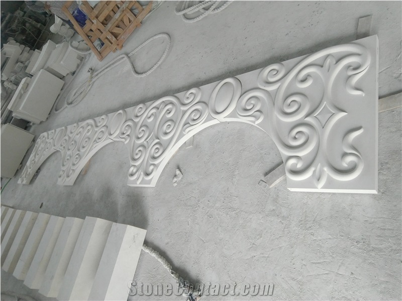 Engravings Reliefs White Sandstone Marble Carved