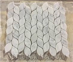 Leaf Design Natural Stone White Marble Mosaic
